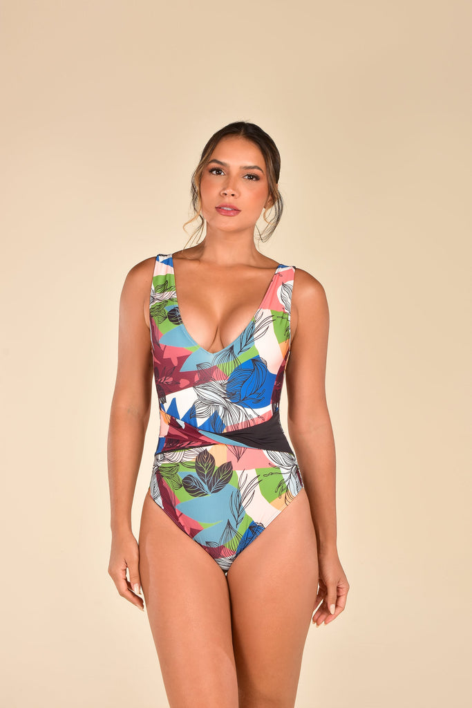 Little Rose Twisted Waisted Swimsuit-Brazilian Bathing Suits